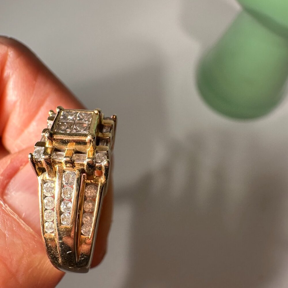 10K Gold and Diamond Ring.